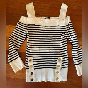 Express off-shoulder sweater stripped dressy size S